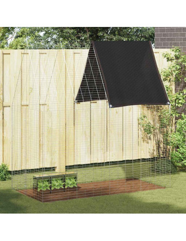 Gabbia per Conigli Argento 200 x 100 x 210 cm Acciaio zincato