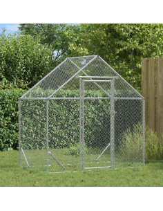 Gabbia per polli Argento 170 x 100 x 177 cm Acciaio zincato