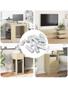 Gancio per Mensola 12 pcs Argento 7 x 16 mm Ferro