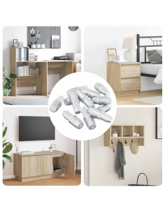 Gancio per Mensola 7200 pcs Argento 7 x 16 mm Ferro