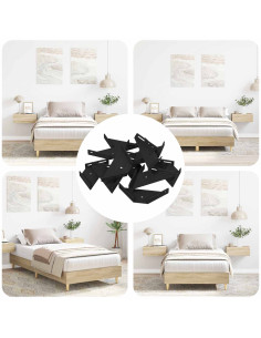 Staffa Angolare 12 pcs Nero 138,5 x 50,5 x 16 mm Ferro