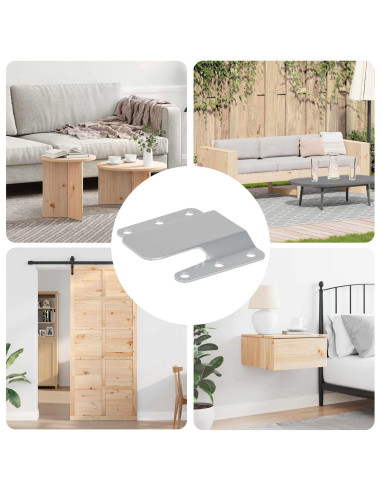 Staffa di Montaggio Flush 12 pcs Argento 75 x 66 x 1,4 mm