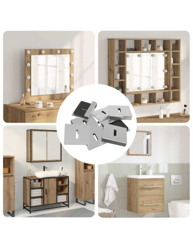 Supporto per Specchio 2 pcs Nichel 35 x 30 x 8,3 mm Acciaio