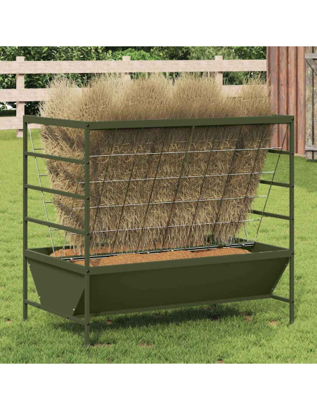 Mangiatore per Bestiame Verde oliva 100 x 60 x 90 cm