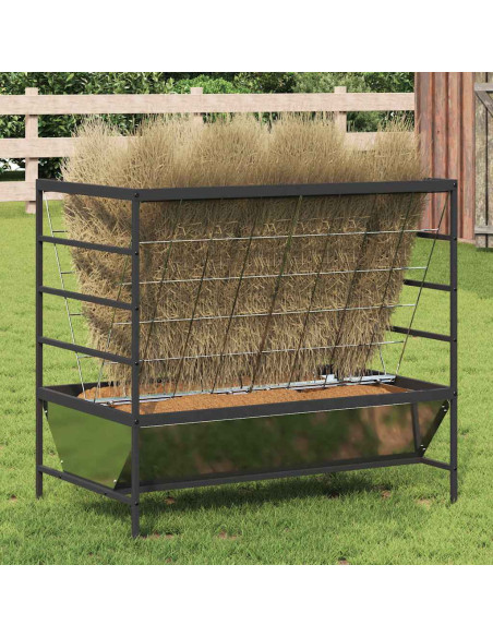 Mangiatore per Bestiame Argento 100 x 60 x 90 cm