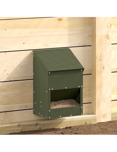 Feeder per pollo Verde oliva 21 x 16 x 33 cm