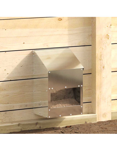 Feeder per pollo Argento 21 x 16 x 33 cm Acciaio zincato