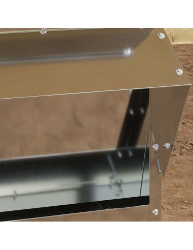 Feeder per pollo Argento 40,5 x 45 x 41 cm Acciaio zincato