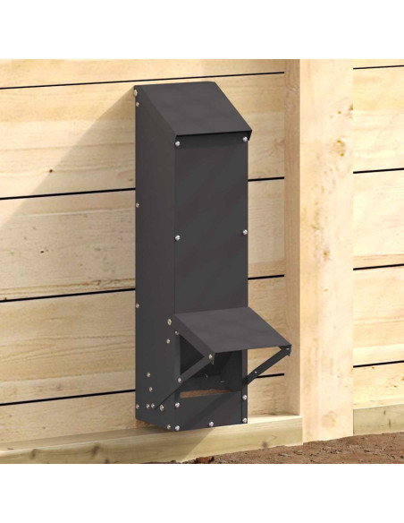 Feeder per pollo Nero 13 x 12 x 51 cm Acciaio laminato a freddo