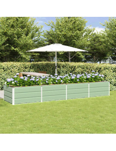 Fioriera Verde 320 x 80 x 45 cm Acciaio