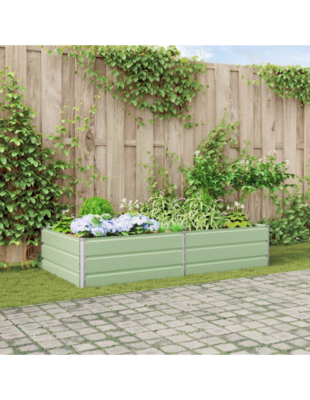 Fioriera Verde Pastello 195 x 100 x 45 cm Acciaio zincato