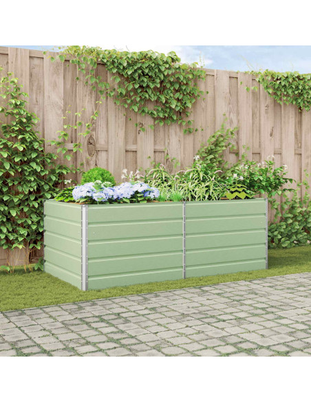 Fioriera Verde Pastello 195 x 100 x 45 cm Acciaio zincato