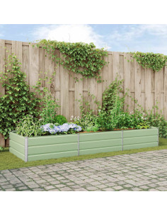 Fioriera Verde Pastello 195 x 100 x 45 cm Acciaio zincato