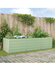 Fioriera Verde Pastello 195 x 100 x 45 cm Acciaio zincato