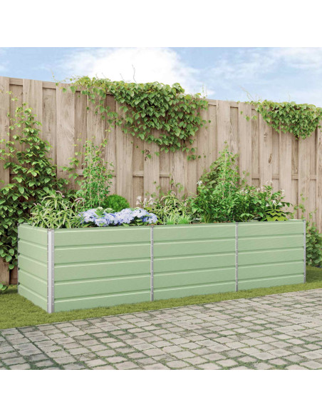 Fioriera Verde Pastello 195 x 100 x 45 cm Acciaio zincato