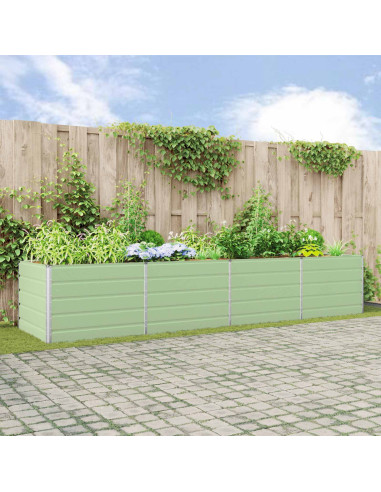 Fioriera Verde Pastello 195 x 100 x 45 cm Acciaio zincato