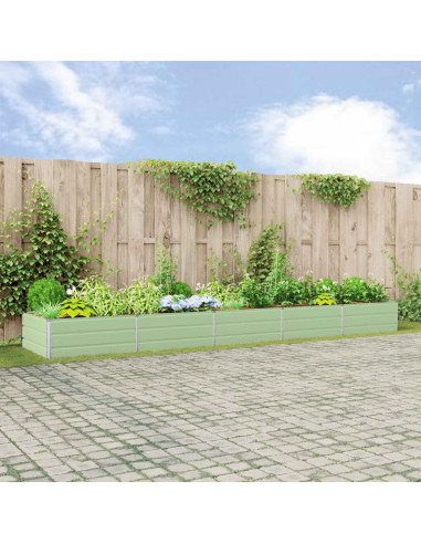 Fioriera Verde Pastello 195 x 100 x 45 cm Acciaio zincato