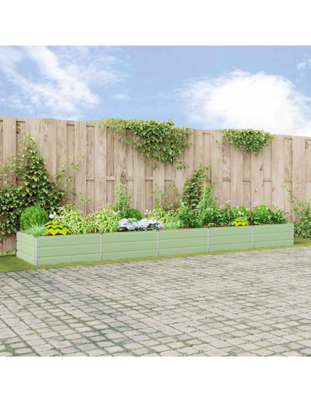 Fioriera Verde Pastello 195 x 100 x 45 cm Acciaio zincato