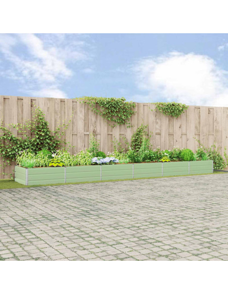 Fioriera Verde Pastello 195 x 100 x 45 cm Acciaio zincato