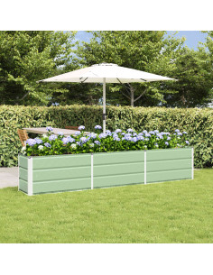 Fioriera Verde 240 x 40 x 45 cm Acciaio