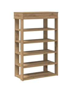 Scarpiera Rovere Artigianale 60x30x98 cm in Legno Multistrato