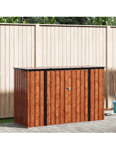 Scatola di Stoccaggio per Giardino Marrone 214 x 82 x 132 cm