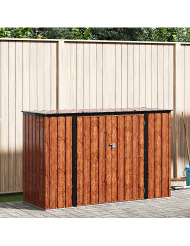 Scatola di Stoccaggio per Giardino Marrone 214 x 82 x 132 cm