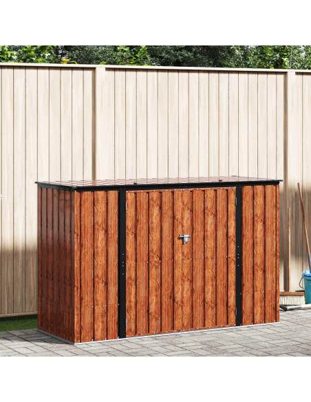 Scatola di Stoccaggio per Giardino Marrone 214 x 82 x 132 cm