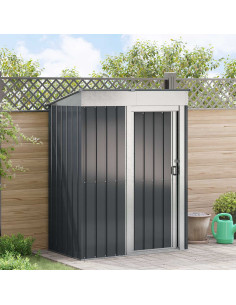 Casette da giardino Antracite 137 x 81 x 180 cm Metallo