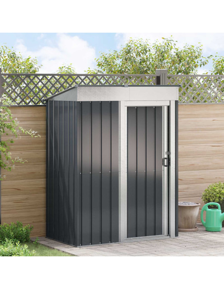 Casette da giardino Antracite 137 x 81 x 180 cm Metallo