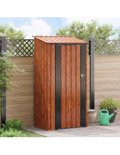 Casette da giardino Marrone 103 x 74 x 200 cm Metallo