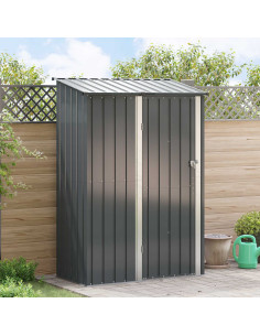 Casette da giardino Antracite 140,5 x 74 x 200 cm Metallo