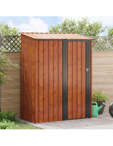 Casette da giardino Marrone 153,5 x 86 x 200 cm Metallo