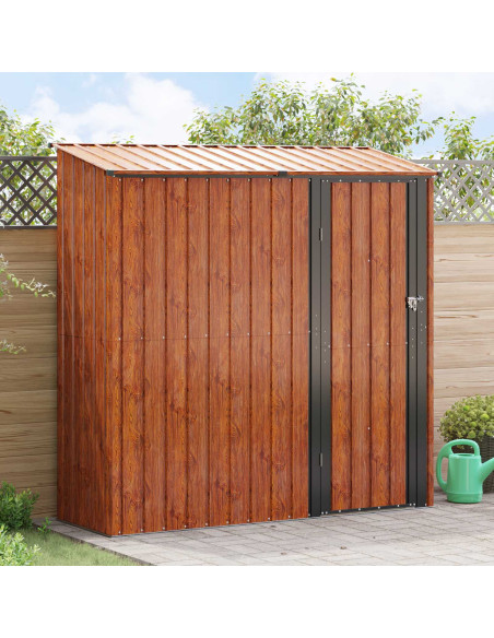 Casette da giardino Marrone 203,5 x 73 x 200 cm Metallo