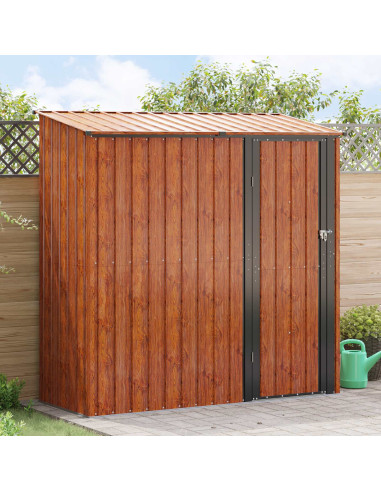 Casette da giardino Marrone 203 x 85,5 x 200 cm Metallo