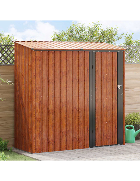 Casette da giardino Marrone 203 x 85,5 x 200 cm Metallo