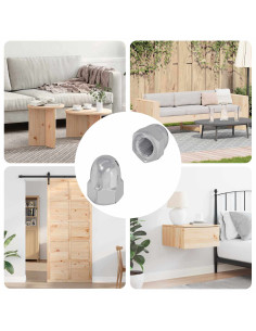 Dado 2 pcs Argento M6 x 10 mm Ferro