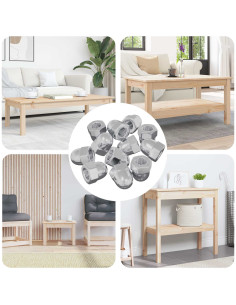 Dado 12 pcs Argento M6 x 10 mm Ferro