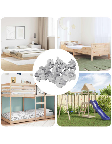 T-nut con punte 7200 pcs Argento M6 mm Acciaio