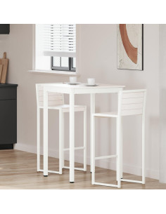 Tavolo da bar Bianco 110 x 55 x 105 cm Pino massello