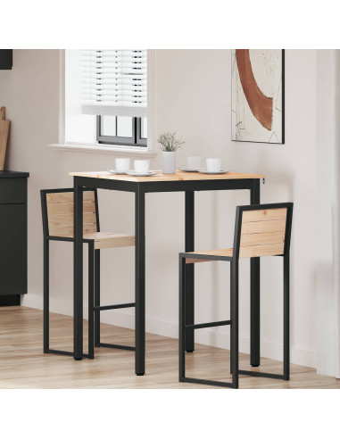 Tavolo da bar Naturale 110 x 55 x 105 cm Pino massello