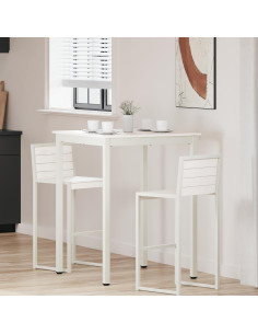 Tavolo da bar Bianco 110 x 55 x 105 cm Pino massello