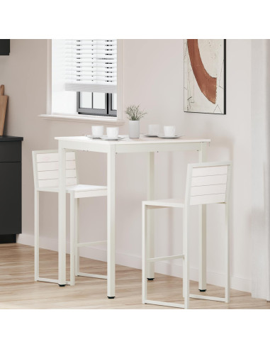 Tavolo da bar Bianco 110 x 55 x 105 cm Pino massello