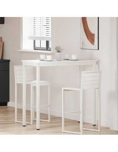 Tavolo da bar Bianco 110 x 55 x 105 cm Pino massello