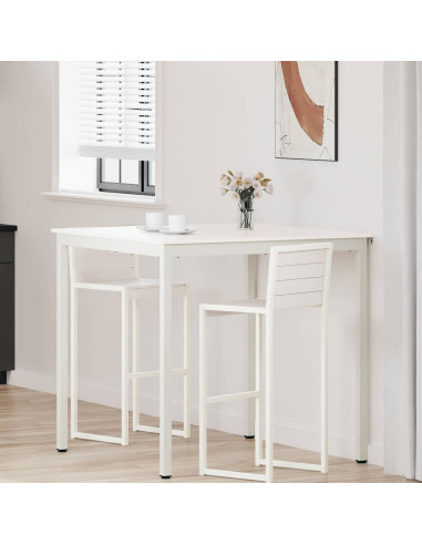 Tavolo da bar Bianco 110 x 55 x 105 cm Pino massello