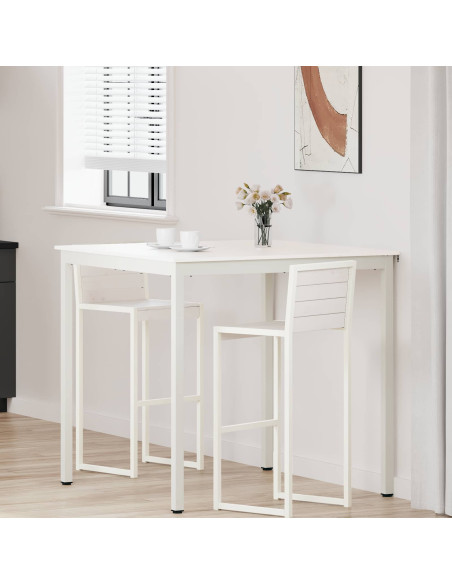 Tavolo da bar Bianco 110 x 55 x 105 cm Pino massello