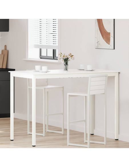 Tavolo da bar Bianco 110 x 55 x 105 cm Pino massello