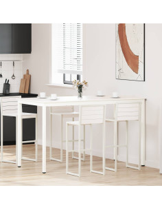 Tavolo da bar Bianco 110 x 55 x 105 cm Pino massello