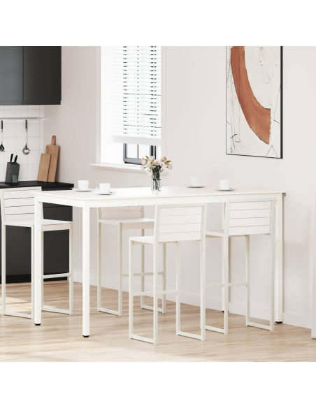 Tavolo da bar Bianco 110 x 55 x 105 cm Pino massello