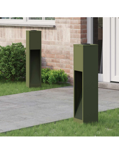 Lucina LED Solare da Percorso 2 pcs Verde oliva